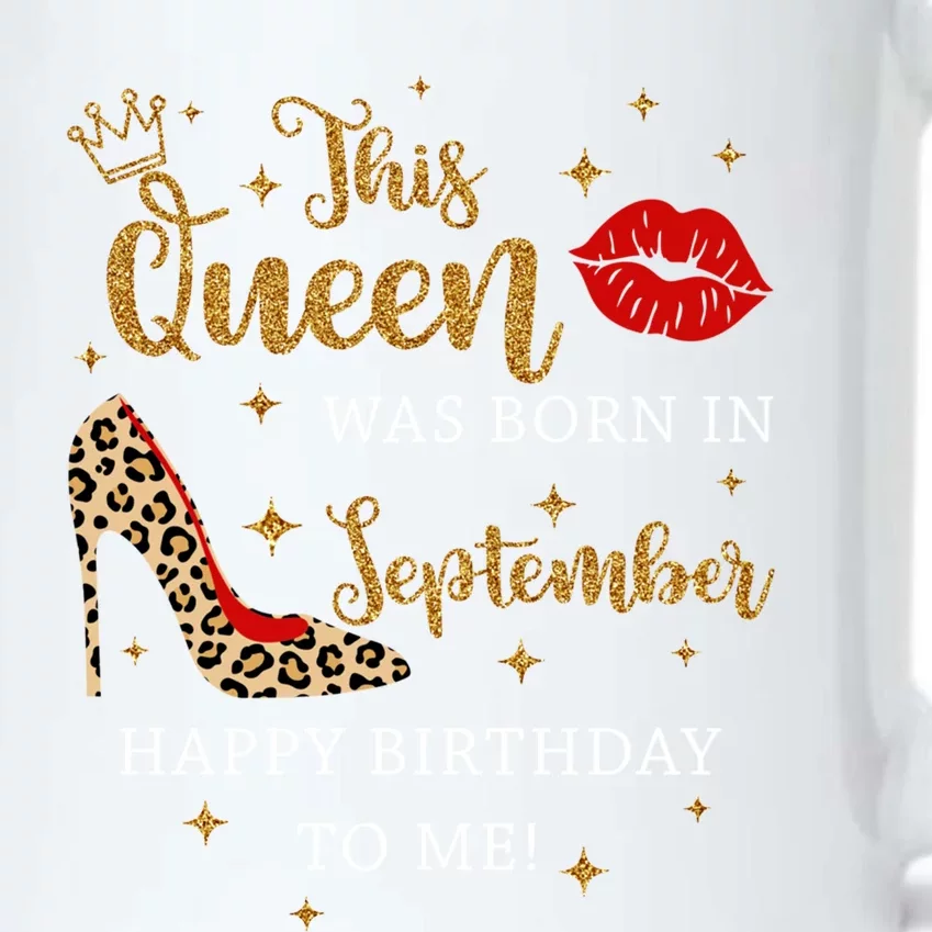 Red Lips This Queen Was Born In September Born In September Great Gift Black Color Changing Mug