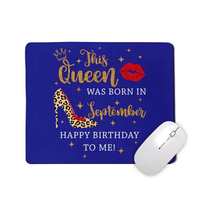 Red Lips This Queen Was Born In September Born In September Great Gift Mousepad