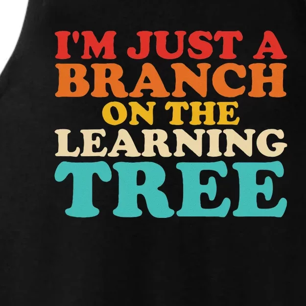 Retro Learning Tree Branch Design Ladies Tri-Blend Wicking Tank