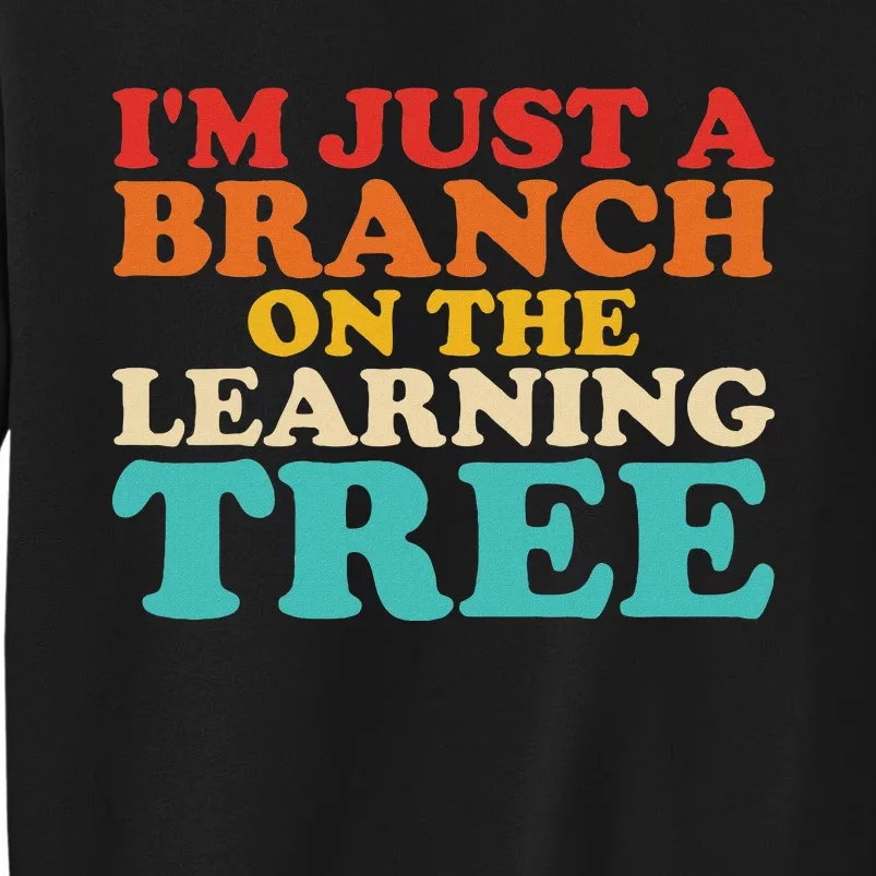 Retro Learning Tree Branch Design Tall Sweatshirt