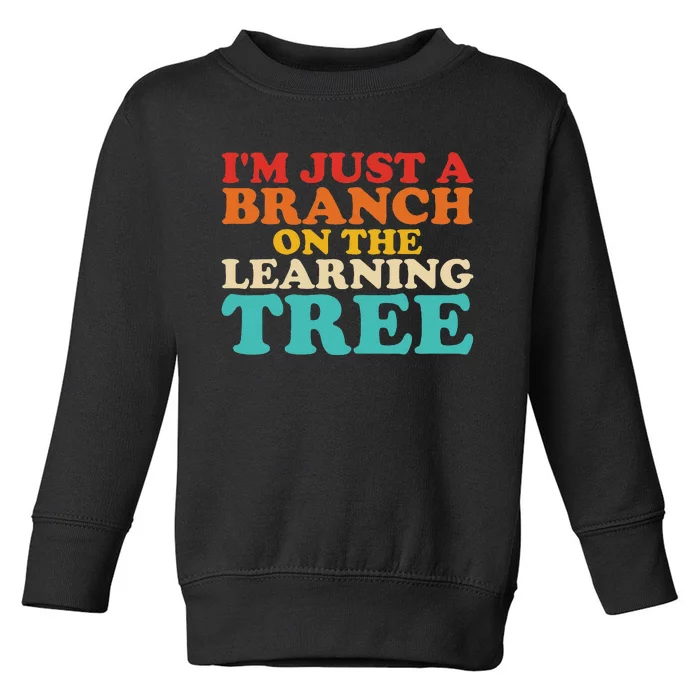 Retro Learning Tree Branch Design Toddler Sweatshirt