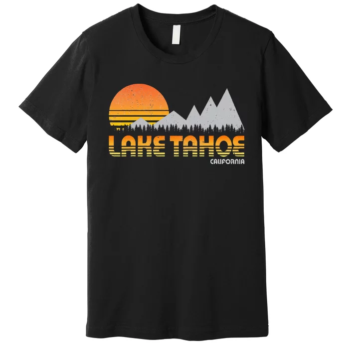 Retro Lake Tahoe California Premium T-Shirt