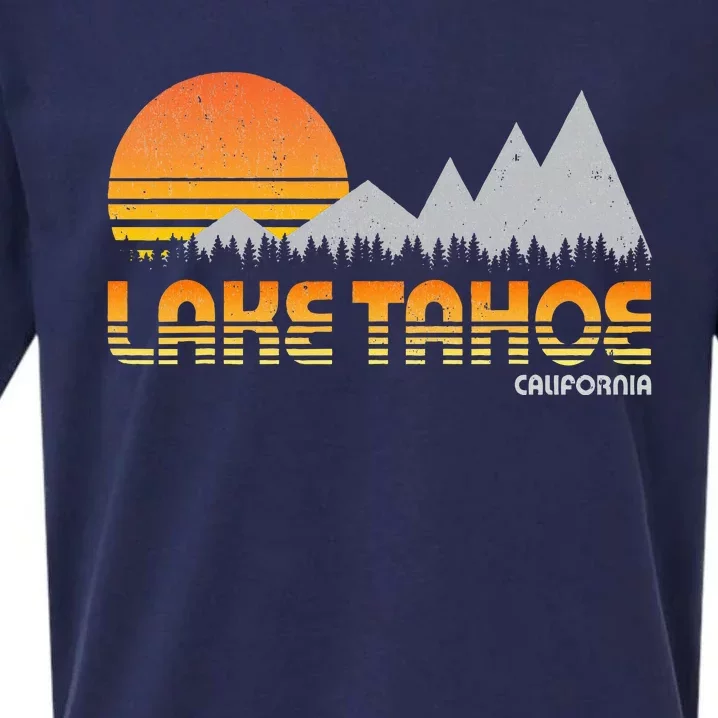 Retro Lake Tahoe California Sueded Cloud Jersey T-Shirt