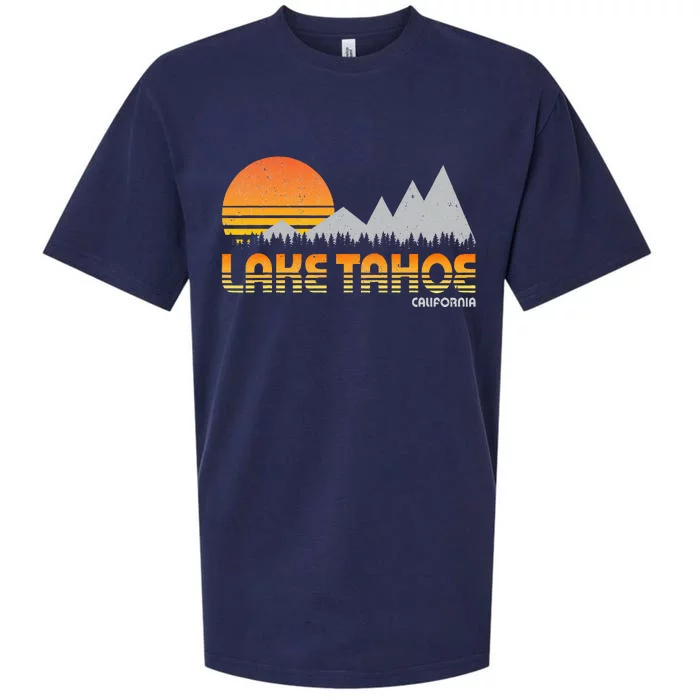 Retro Lake Tahoe California Sueded Cloud Jersey T-Shirt