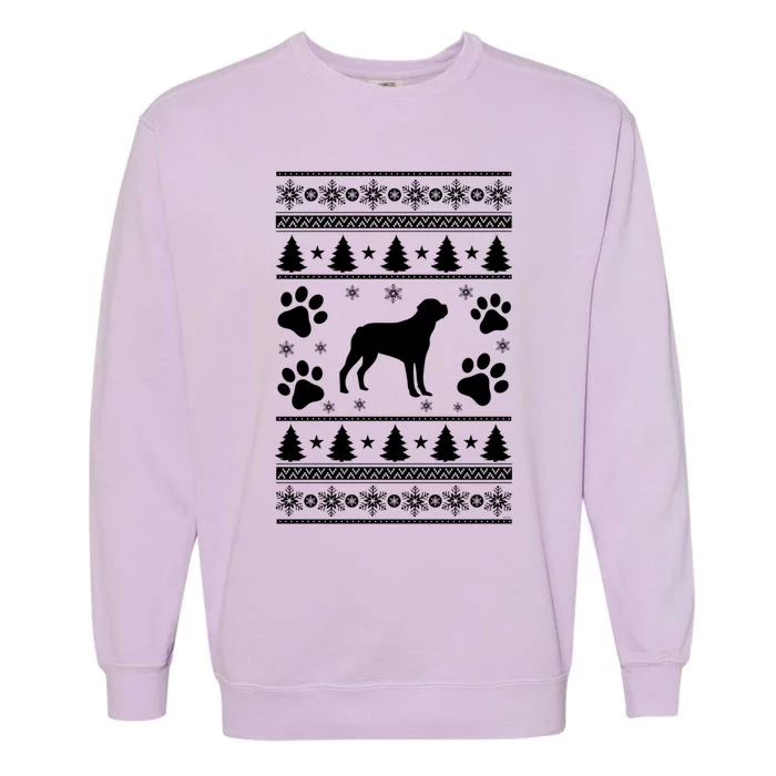 Rottweiler Lovers Ugly Christmas Gift Garment-Dyed Sweatshirt