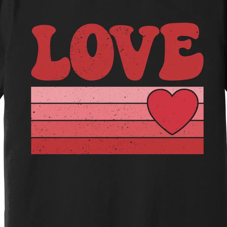 Retro Love Valentine's Day Premium T-Shirt