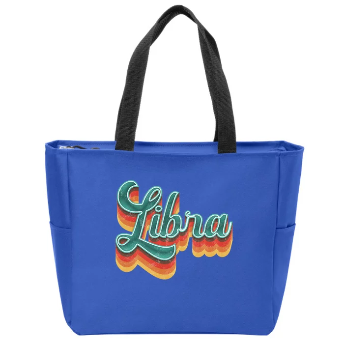 Retro Libra Vintage Retro Style Libra Zodiac Meaningful Gift Zip Tote Bag