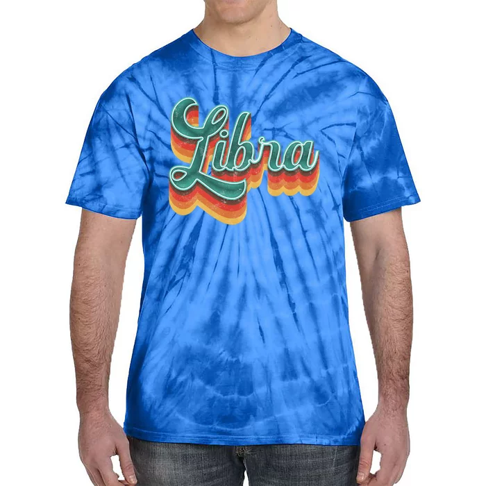 Retro Libra Vintage Retro Style Libra Zodiac Cool Gift Tie-Dye T-Shirt