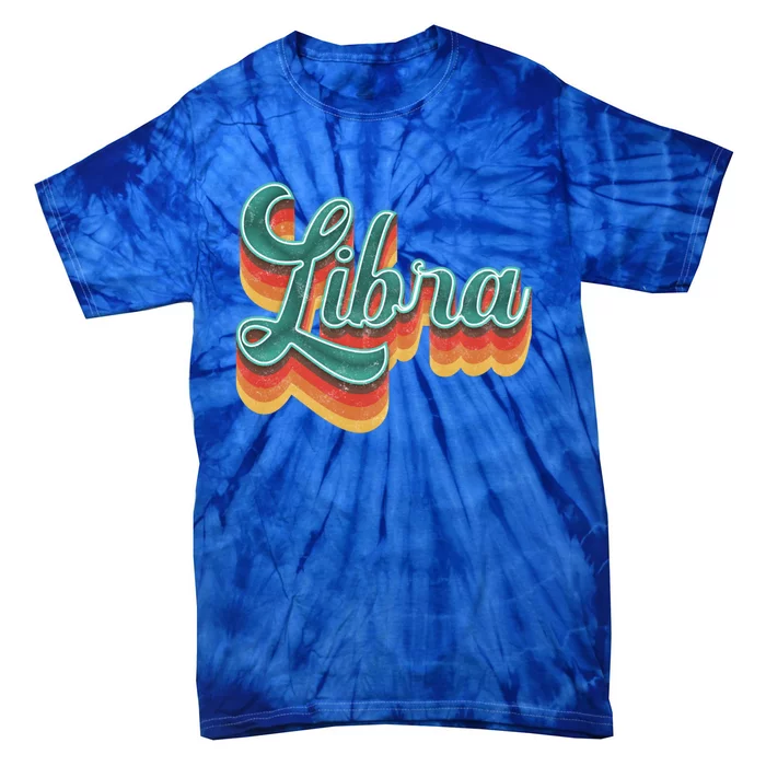 Retro Libra Vintage Retro Style Libra Zodiac Cool Gift Tie-Dye T-Shirt