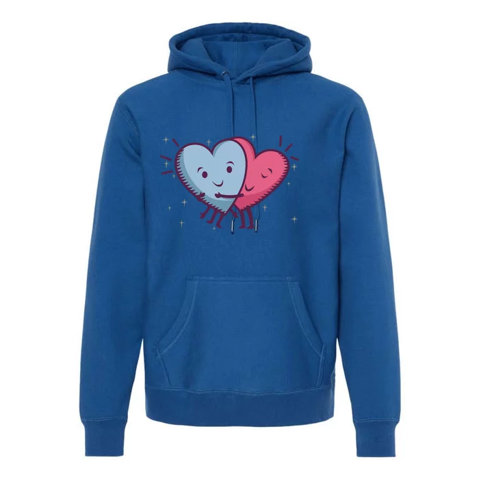 Rotic Loving Valentine's Day Hearts For Lovers Gift Premium Hoodie