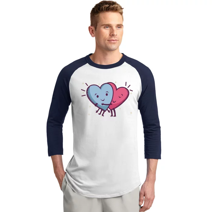 Rotic Loving Valentine's Day Hearts For Lovers Gift Baseball Sleeve Shirt