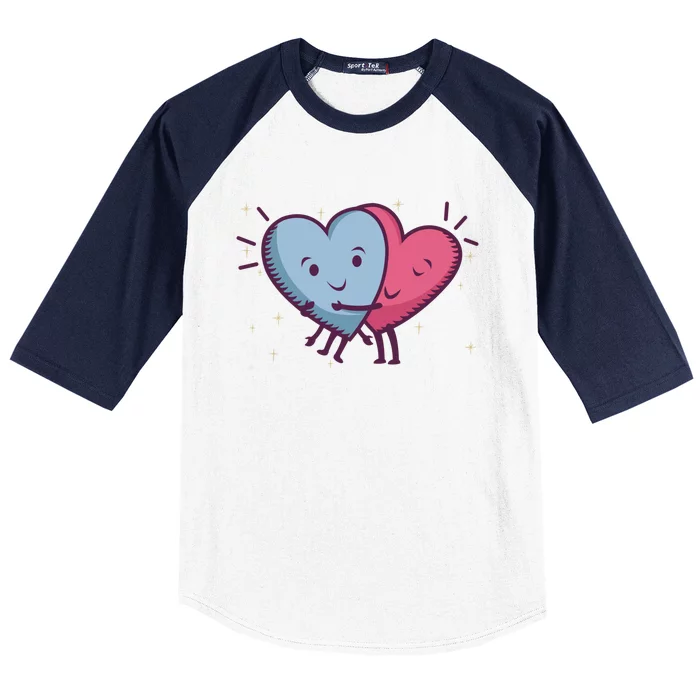 Rotic Loving Valentine's Day Hearts For Lovers Gift Baseball Sleeve Shirt