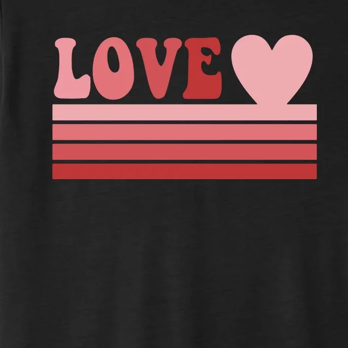 Retro Love Valentines Day Cute Heart ChromaSoft Performance T-Shirt