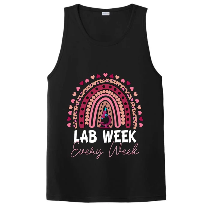 Rainbow Lab Week Every Week Heart Rainbow Lab Tech Medical Lab Scientist Performance Tank