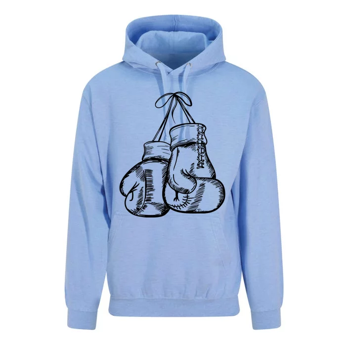 Retro Love White Boxing Gloves Unisex Surf Hoodie