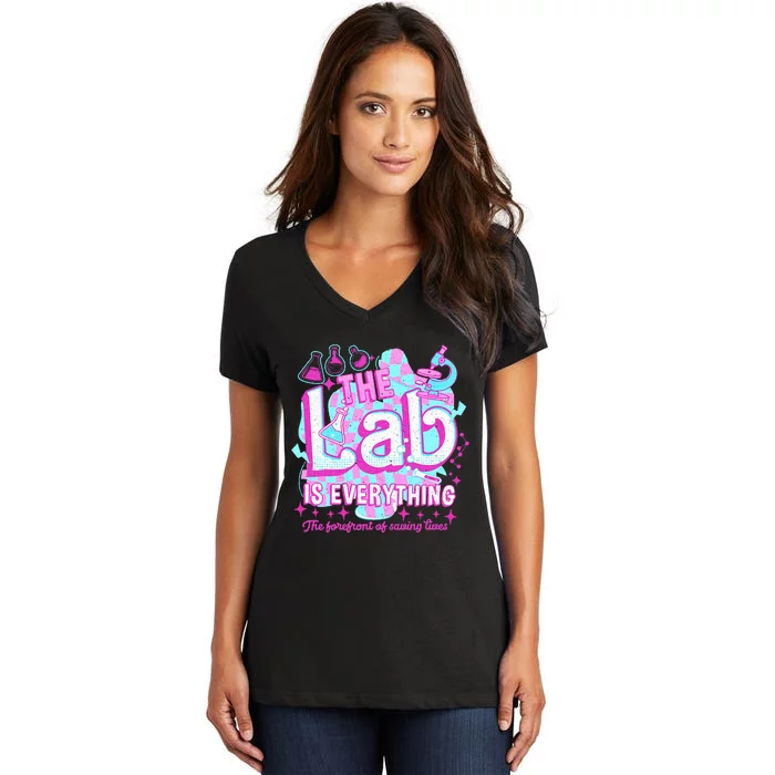 Retro Lab Week 2024 The Lab Is Everything Women's V-Neck T-Shirt