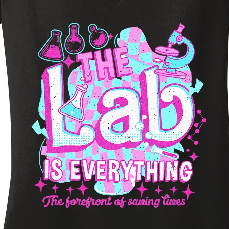 Retro Lab Week 2024 The Lab Is Everything Women's V-Neck T-Shirt