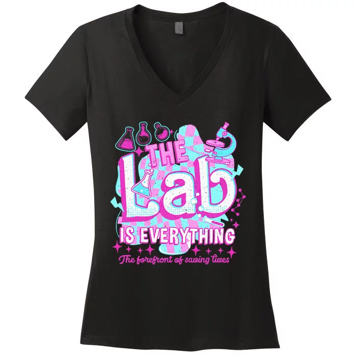 Retro Lab Week 2024 The Lab Is Everything Women's V-Neck T-Shirt