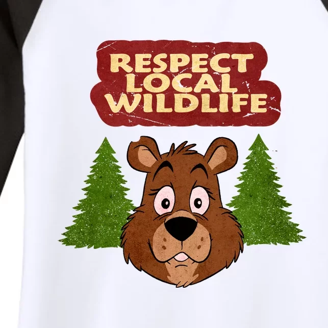 Respect Local Wildlife Women's Tri-Blend 3/4-Sleeve Raglan Shirt