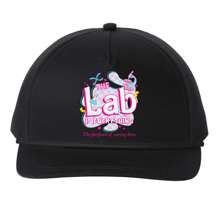 Retro Lab Week 2024 Medical Lab Tech Team Patient Care Tech Snapback Five-Panel Rope Hat