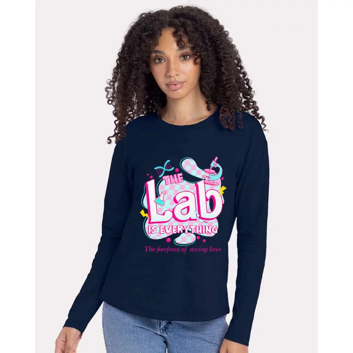 Retro Lab Week 2024 Medical Lab Tech Team Patient Care Tech Womens Cotton Relaxed Long Sleeve T-Shirt