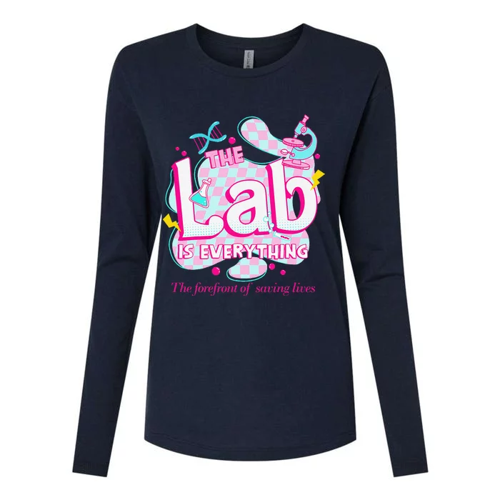 Retro Lab Week 2024 Medical Lab Tech Team Patient Care Tech Womens Cotton Relaxed Long Sleeve T-Shirt