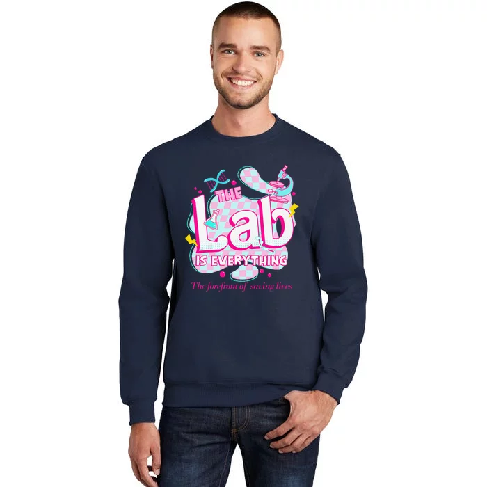 Retro Lab Week 2024 Medical Lab Tech Team Patient Care Tech Tall Sweatshirt