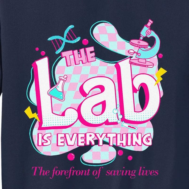 Retro Lab Week 2024 Medical Lab Tech Team Patient Care Tech Tall Sweatshirt