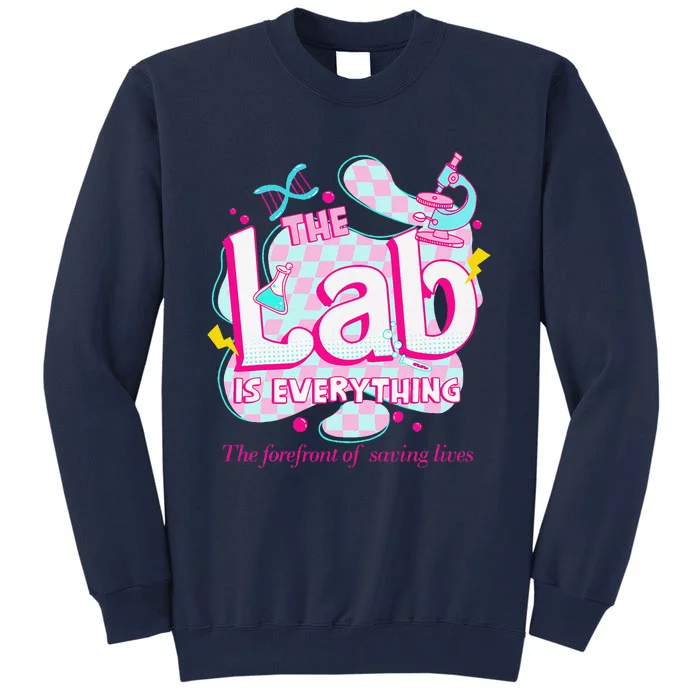 Retro Lab Week 2024 Medical Lab Tech Team Patient Care Tech Tall Sweatshirt