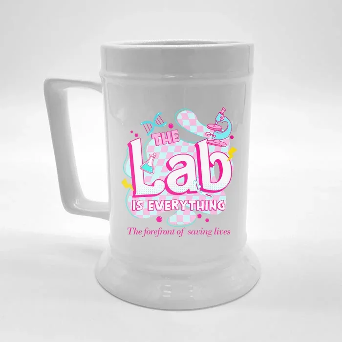 Retro Lab Week 2024 Medical Lab Tech Team Patient Care Tech Front & Back Beer Stein