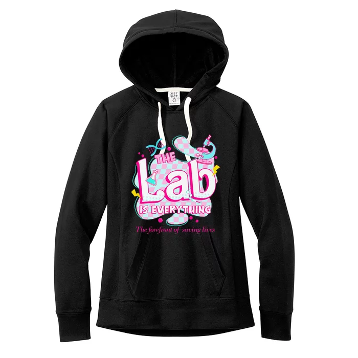 Retro Lab Week 2024 Medical Lab Tech Team Patient Care Tech Women's Fleece Hoodie