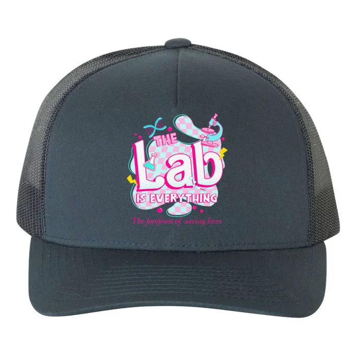 Retro Lab Week 2024 Medical Lab Tech Team Patient Care Tech Yupoong Adult 5-Panel Trucker Hat