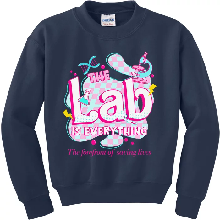 Retro Lab Week 2024 Medical Lab Tech Team Patient Care Tech Kids Sweatshirt