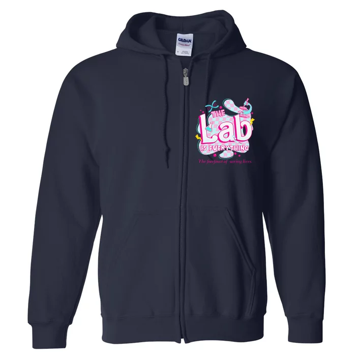 Retro Lab Week 2024 Medical Lab Tech Team Patient Care Tech Full Zip Hoodie