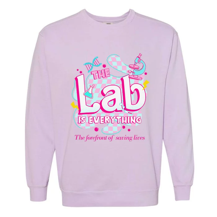 Retro Lab Week 2024 Medical Lab Tech Team Patient Care Tech Garment-Dyed Sweatshirt