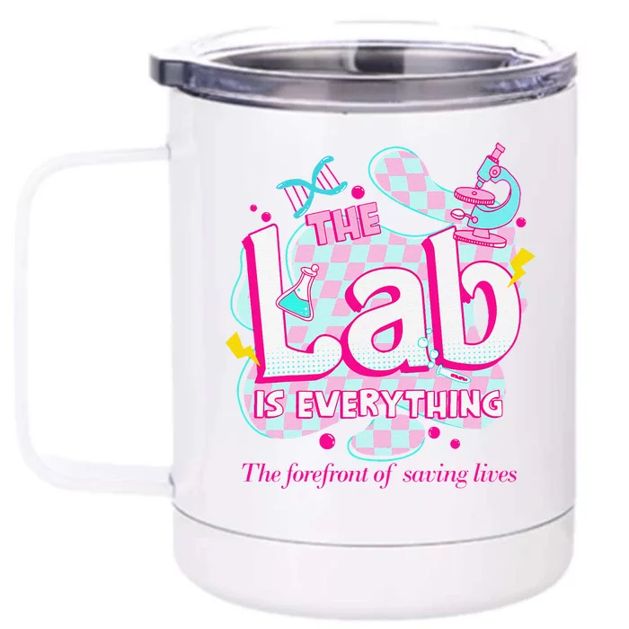 Retro Lab Week 2024 Medical Lab Tech Team Patient Care Tech Front & Back 12oz Stainless Steel Tumbler Cup