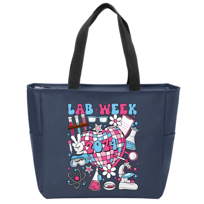 Retro Lab Week 2024 Medical Laboratory Zip Tote Bag