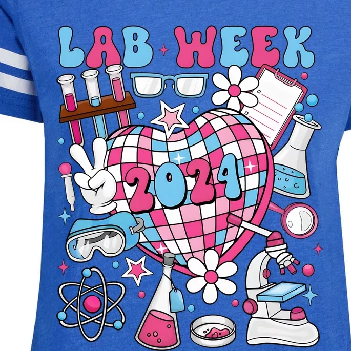 Retro Lab Week 2024 Medical Laboratory Enza Ladies Jersey Football T-Shirt