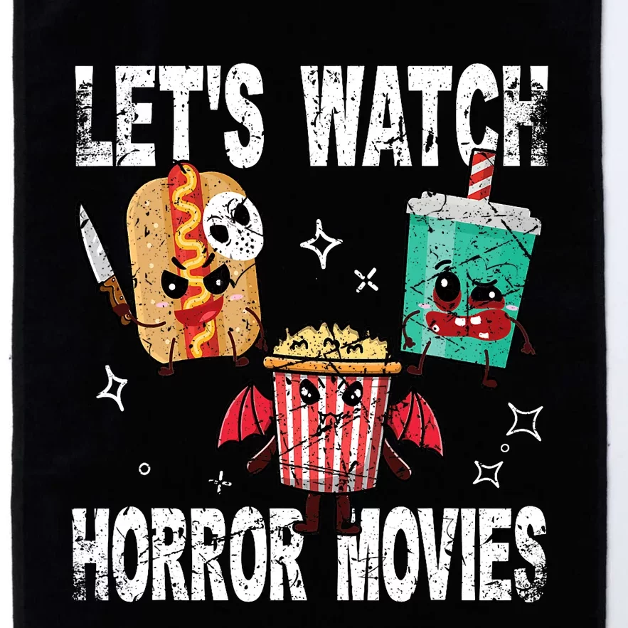 Retro Lets Watch Horror Movies Cute Halloween Costume Platinum Collection Golf Towel