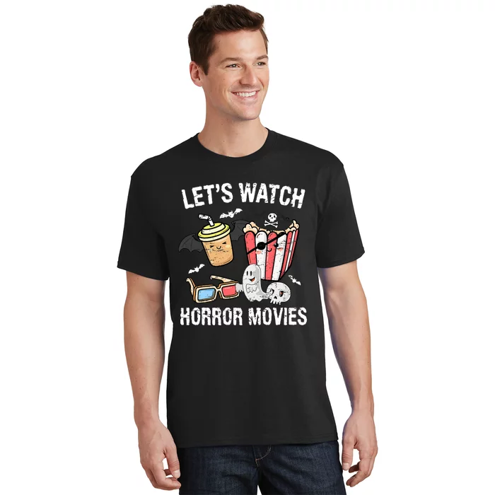 Retro Lets Watch Horror Movies Costume Halloween T-Shirt