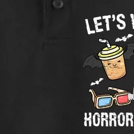 Retro Lets Watch Horror Movies Costume Halloween Dry Zone Grid Performance Polo