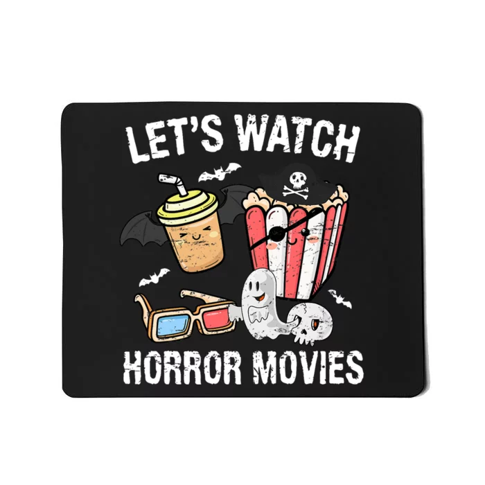 Retro Lets Watch Horror Movies Costume Halloween Mousepad