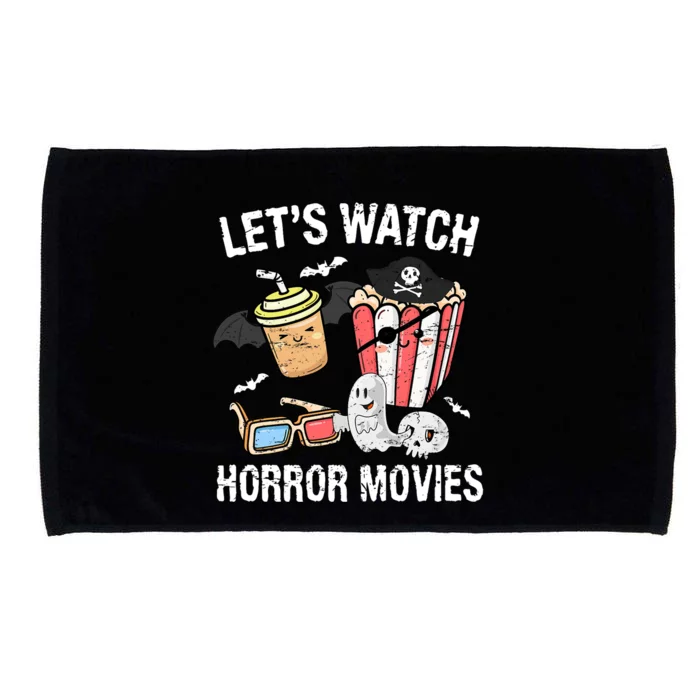 Retro Lets Watch Horror Movies Costume Halloween Microfiber Hand Towel