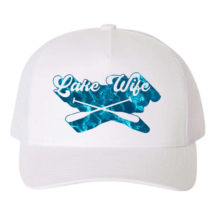 Retro Lake Wife Cute Bachelorette Party Yupoong Adult 5-Panel Trucker Hat