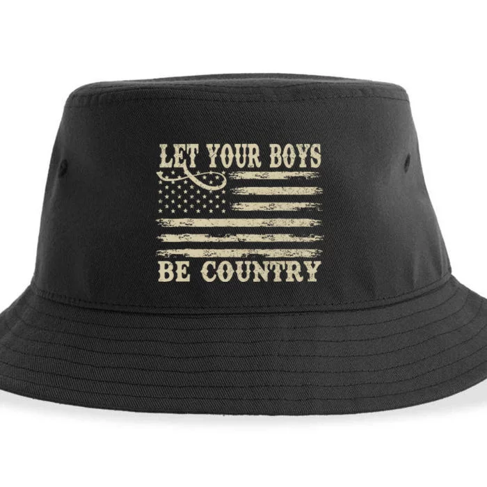 Retro Let Your Boy Be Country Sustainable Bucket Hat