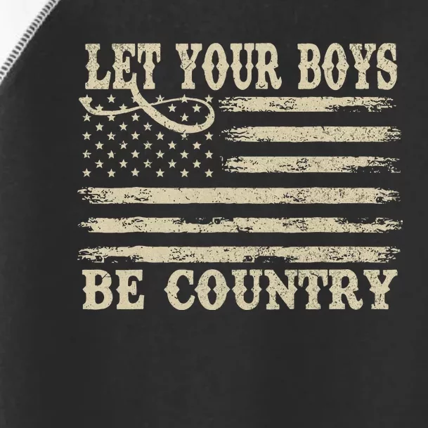 Retro Let Your Boy Be Country Toddler Fine Jersey T-Shirt