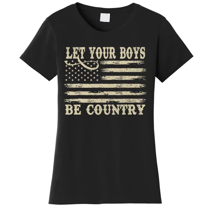 Retro Let Your Boy Be Country Women's T-Shirt