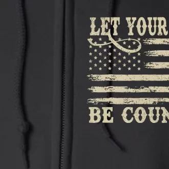 Retro Let Your Boy Be Country Full Zip Hoodie