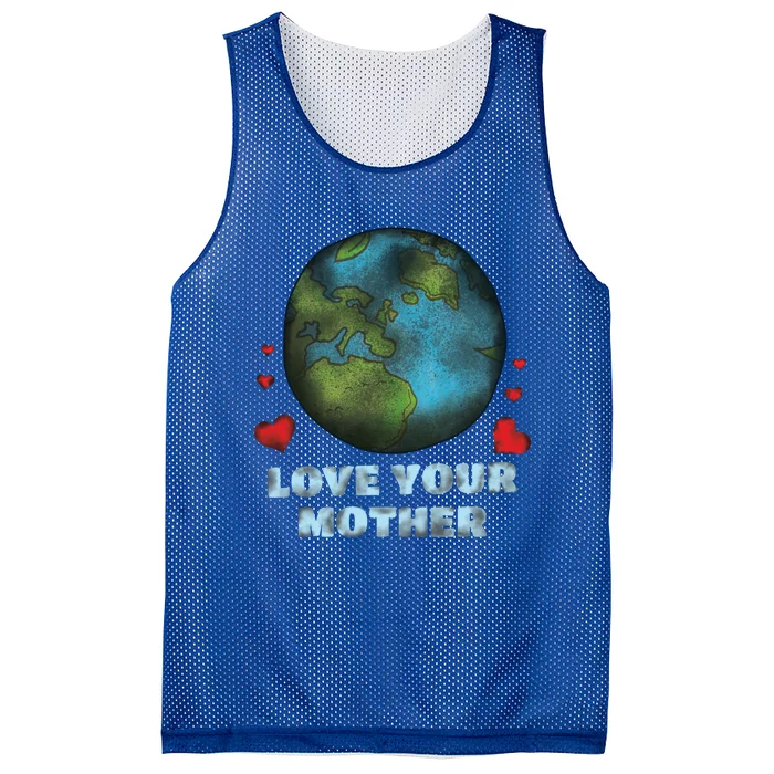 Retro Love Your Mother Save Planet Hour Day Earth Gift Mesh Reversible Basketball Jersey Tank