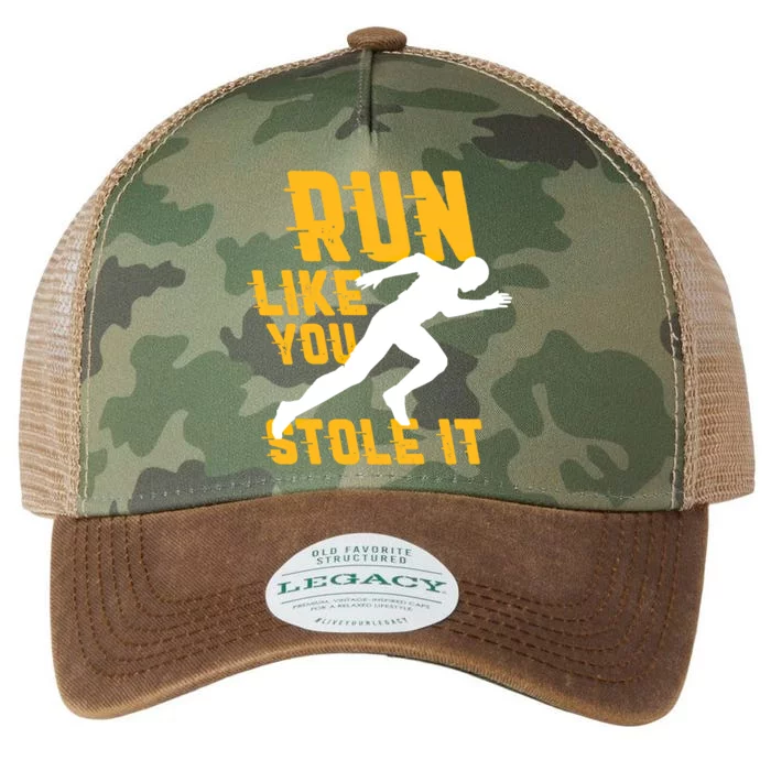 Run Like You Stole It Funny Running Jogging Workout Fitness Gift Legacy Tie Dye Trucker Hat